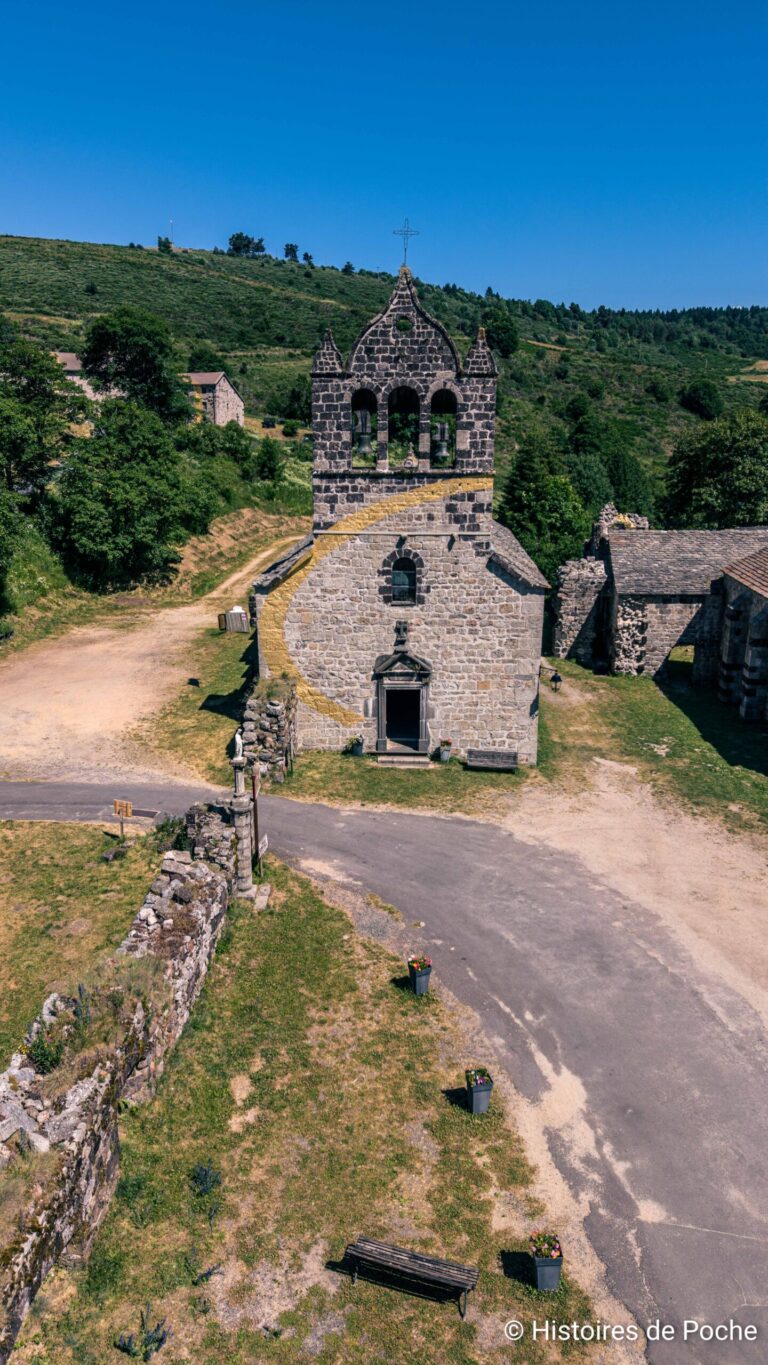 Facade de l'église vue du ciel